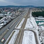 12.01.2022. Kielce. Ulica Krakowska. Skręt do ulicy Za Torem / Jarosław Kubalski / Radio Kielce