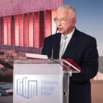 07.06.2021. Kielce. Uroczyste podpisanie i wmurowanie aktu erekcyjnego pod budowę kampusu laboratoriów Głównego Urzędu Miar. Na zdjęciu: Krzysztof Lipiec - poseł / Wiktor Taszłow / Radio Kielce