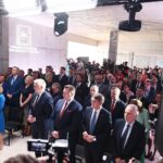 07.06.2021. Kielce. Uroczyste podpisanie i wmurowanie aktu erekcyjnego pod budowę kampusu laboratoriów Głównego Urzędu Miar / Wiktor Taszłow / Radio Kielce