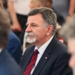 12.07.2021. Michniów. Obchody Dnia Walki i Męczeństwa Wsi Polskiej w 78. rocznicę pacyfikacji wsi Michniów. Na zdjęciu: Andrzej Kryj - poseł / Wiktor Taszłow / Radio Kielce