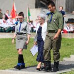 12.07.2021. Michniów. Obchody Dnia Walki i Męczeństwa Wsi Polskiej w 78. rocznicę pacyfikacji wsi Michniów. Na zdjęciu (w środku): Marianna Wikło - naoczny świadek pacyfikacji / Wiktor Taszłow / Radio Kielce