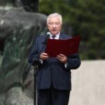 12.07.2021. Michniów. Obchody Dnia Walki i Męczeństwa Wsi Polskiej w 78. rocznicę pacyfikacji wsi Michniów. Na zdjęciu: Krzysztof Lipiec - poseł / Wiktor Taszłow / Radio Kielce