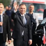 12.07.2021. Michniów. Obchody Dnia Walki i Męczeństwa Wsi Polskiej w 78. rocznicę pacyfikacji wsi Michniów. Na zdjęciu (w środku): Andrzej Duda - prezydent RP / Wiktor Taszłow / Radio Kielce