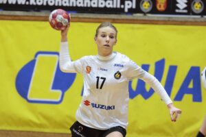 28.01.2022. Kielce. Mecz 15. kolejki PGNIG Superligi. Korona Handball - FunFloor Perła Lublin / Wiktor Taszłow / Radio Kielce