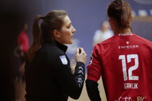 28.01.2022. Kielce. Mecz 15. kolejki PGNIG Superligi. Korona Handball - FunFloor Perła Lublin / Wiktor Taszłow / Radio Kielce