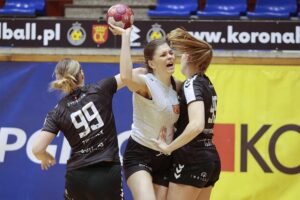 28.01.2022. Kielce. Mecz 15. kolejki PGNIG Superligi. Korona Handball - FunFloor Perła Lublin / Wiktor Taszłow / Radio Kielce