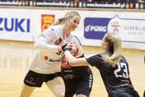 28.01.2022. Kielce. Mecz 15. kolejki PGNIG Superligi. Korona Handball - FunFloor Perła Lublin / Wiktor Taszłow / Radio Kielce