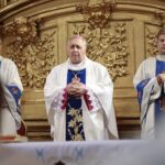 02.10.2021. Kielce. Msza św. z okazji 850-lecia Bazyliki Katedralnej. Na zdjęciu (w środku): abp Salvatore Penacchio - nuncjusz apostolski / Wiktor Taszłow / Radio Kielce