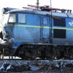 07.01.2022. Gołuchów. Podnoszenie wykolejonej lokomotywy / Wiktor Taszłow / Radio Kielce