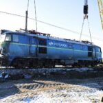 07.01.2022. Gołuchów. Podnoszenie wykolejonej lokomotywy / Wiktor Taszłow / Radio Kielce