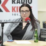 09.01.2022. Studio Polityczne Radia Kielce. Na zdjęciu: Agnieszka Grygiel - Nowa Lewica / Wiktor Taszłow / Radio Kielce