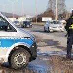 09.01.2022. Kielce. Ulica Krakowska. Kontrola policji / Wiktor Taszłow / Radio Kielce