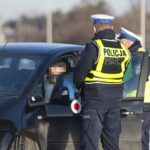 09.01.2022. Kielce. Ulica Krakowska. Kontrola policji / Wiktor Taszłow / Radio Kielce