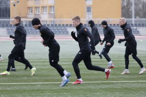 10.01.2022. Kielce. Trening Korony Kielce / Wiktor Taszłow / Radio Kielce