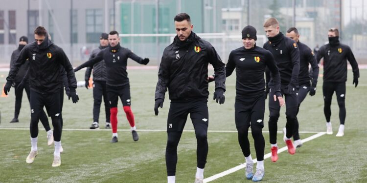 10.01.2022. Kielce. Trening Korony Kielce / Wiktor Taszłow / Radio Kielce