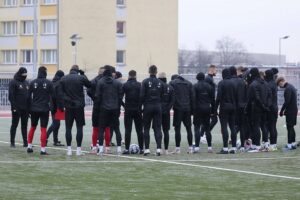 10.01.2022. Kielce. Trening Korony Kielce / Wiktor Taszłow / Radio Kielce