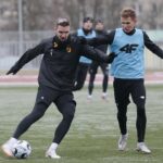 10.01.2022. Kielce. Trening Korony Kielce / Wiktor Taszłow / Radio Kielce