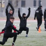 10.01.2022. Kielce. Trening Korony Kielce / Wiktor Taszłow / Radio Kielce