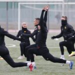 10.01.2022. Kielce. Trening Korony Kielce / Wiktor Taszłow / Radio Kielce