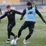 10.01.2022. Kielce. Trening Korony Kielce / Wiktor Taszłow / Radio Kielce