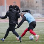 10.01.2022. Kielce. Trening Korony Kielce / Wiktor Taszłow / Radio Kielce