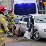 10.01.2022. Kielce. Wypadek na skrzyżowaniu ul. Żelaznej i Czarnowskiej / Wiktor Taszłow / Radio Kielce