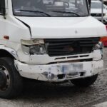 10.01.2022. Kielce. Wypadek na skrzyżowaniu ul. Żelaznej i Czarnowskiej / Wiktor Taszłow / Radio Kielce