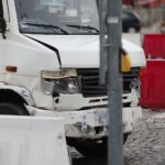 10.01.2022. Kielce. Wypadek na skrzyżowaniu ul. Żelaznej i Czarnowskiej / Wiktor Taszłow / Radio Kielce