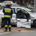 10.01.2022. Kielce. Wypadek na skrzyżowaniu ul. Żelaznej i Czarnowskiej / Wiktor Taszłow / Radio Kielce