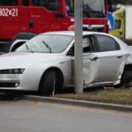 10.01.2022. Kielce. Wypadek na skrzyżowaniu ul. Żelaznej i Czarnowskiej / Wiktor Taszłow / Radio Kielce