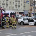 10.01.2022. Kielce. Wypadek na skrzyżowaniu ul. Żelaznej i Czarnowskiej / Wiktor Taszłow / Radio Kielce