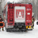 22.01.2022. Cedzyna. Wspólne ćwiczenia WOT i PSP / Wiktor Taszłow / Radio Kielce