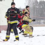 22.01.2022. Cedzyna. Wspólne ćwiczenia WOT i PSP / Wiktor Taszłow / Radio Kielce