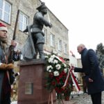 23.01.2022. Wąchock. Uroczystości przy pomniku Generała Mariana Langiewicza. Na zdjęciu: Rafał Nowak - wicewojewoda świętokrzyski / Wiktor Taszłow / Radio Kielce