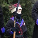 23.01.2022. Wąchock. Uroczystości przy pomniku Generała Mariana Langiewicza / Wiktor Taszłow / Radio Kielce