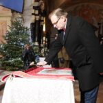 23.01.2022. Wąchock. Msza Święta w intencji ojczyzny. Na zdjęciu: minister Jan Józef Kasprzyk - szef Urzędu do Spraw Kombatantów i Osób Represjonowanych / Wiktor Taszłow / Radio Kielce