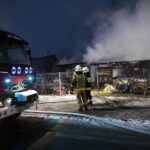 25.01.2022. Ciosowa, gm. Miedziana Góra. Pożar drewnianego domu / Wiktor Taszłow / Radio Kielce