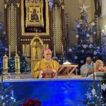 01.01.2022. Iwaniska. Msza w intencji miasta. Na zdjęciu: Krzysztof Nitkiewicz - biskup sandomierski / Anna Głąb / Radio Kielce