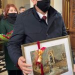 01.01.2022. Iwaniska. Msza w intencji miasta. Na zdjęciu: Marek Staniek - burmistrz Iwanisk / Anna Głąb / Radio Kielce