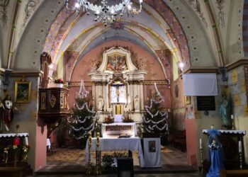 23.01.2022. Strożyska. Wnętrze kościoła / Jarosław Kruk