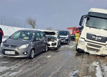 20.01.2022. Świątniki. Karambol / Policja