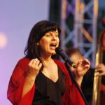 22.07.2018 Kielce. "Tarasy Sztuki" w KCK. Koncert "Aniołowo". Barbara Stępniak - Wilk / Jarosław Kubalski / Radio Kielce