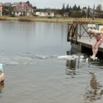 01.01.2022 Morawica. Zalew. Morsy. Morsowanie / Jarosław Kubalski / Radio Kielce