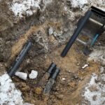 21.01.2022. Kielce. Ulica 1 Maja. Montaż Inteligentnego Systemu Transportowego / Wiktor Taszłow / Radio Kielce