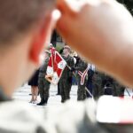 12.08.2021 Kielce. Uroczyste zakończenie 56. (41. po wojnie) Marszu Szlakiem I Kompanii Kadrowej / Jarosław Kubalski / Radio Kielce