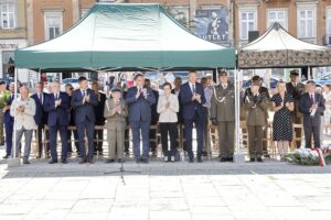 12.08.2021 Kielce. Uroczyste zakończenie 56. (41. po wojnie) Marszu Szlakiem I Kompanii Kadrowej / Jarosław Kubalski / Radio Kielce