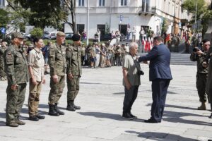 12.08.2021 Kielce. Uroczyste zakończenie 56. (41. po wojnie) Marszu Szlakiem I Kompanii Kadrowej / Jarosław Kubalski / Radio Kielce