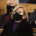 16.01.2022. Starachowice. Msza święta w intencji Jadwigi Kaczyńskiej w 9. rocznicę śmierci. Na zdjęciu: Anna Krupka - wiceminister sportu i turystyki / Jarosław Kubalski / Radio Kielce