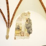 18.01.2022 Święty Krzyż. Fresk w klasztorze przedstawiający męczeńską śmierć Brunona z Kwerfurtu / Jarosław Kubalski / Radio Kielce