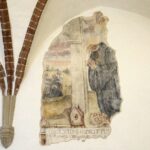 18.01.2022 Święty Krzyż. Fresk w klasztorze przedstawiający męczeńską śmierć Brunona z Kwerfurtu / Jarosław Kubalski / Radio Kielce